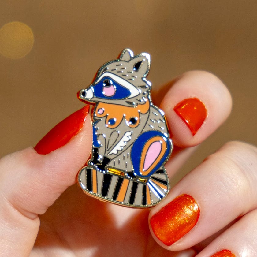 The Resourceful Raccoon Enamel Pin  -  Erstwilder  -  Quirky Resin and Enamel Accessories