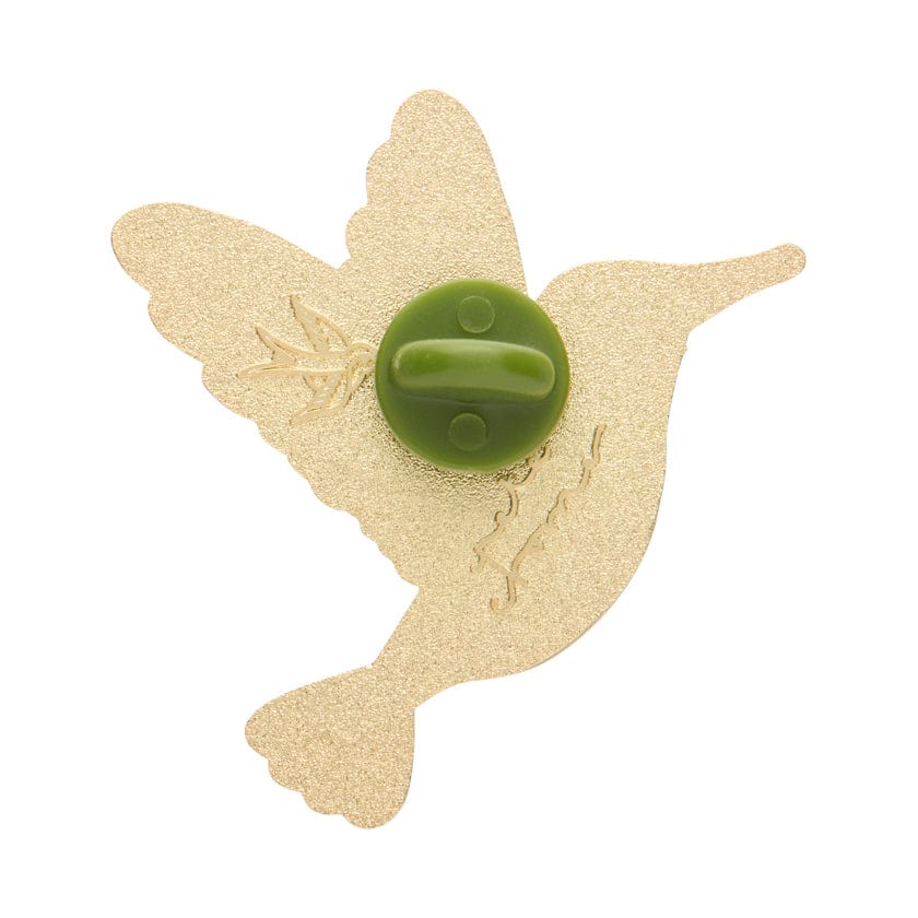 The Radiant Ruby-Throated Hummingbird Enamel Pin  -  Erstwilder  -  Quirky Resin and Enamel Accessories