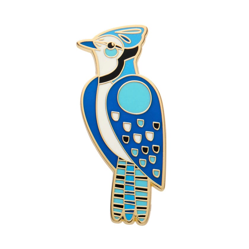 The Boisterous Blue Jay Enamel Pin  -  Erstwilder  -  Quirky Resin and Enamel Accessories