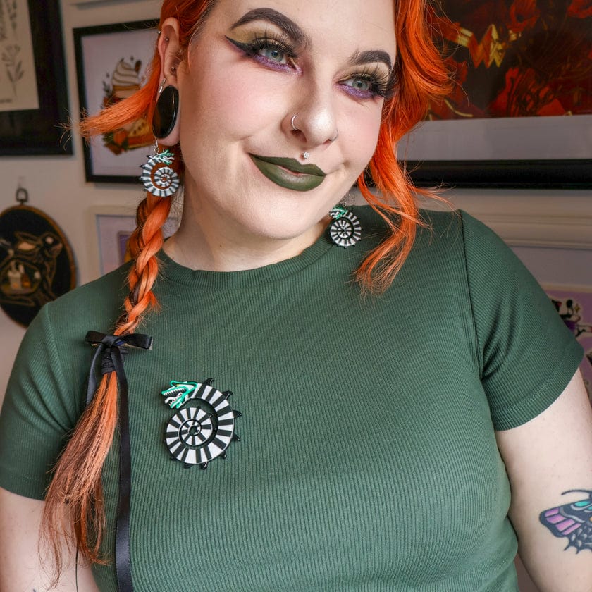 Sandworm Brooch  -  Erstwilder  -  Quirky Resin and Enamel Accessories