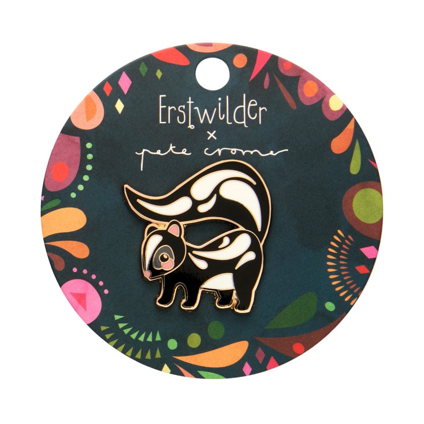 The Sassy Skunk Enamel Pin  -  Erstwilder  -  Quirky Resin and Enamel Accessories