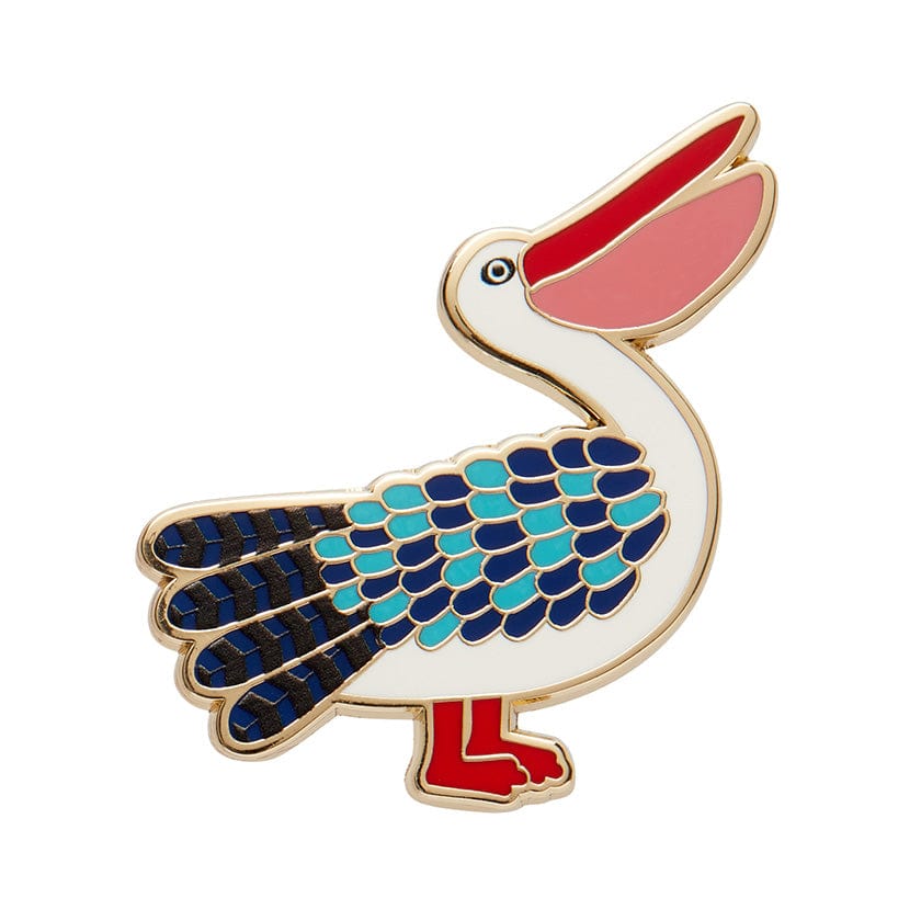 Pelican Perfection Enamel Pin  -  Erstwilder  -  Quirky Resin and Enamel Accessories