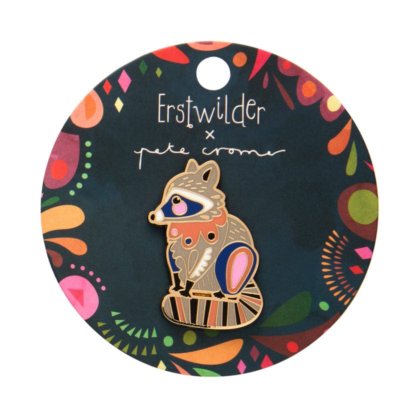 The Resourceful Raccoon Enamel Pin  -  Erstwilder  -  Quirky Resin and Enamel Accessories