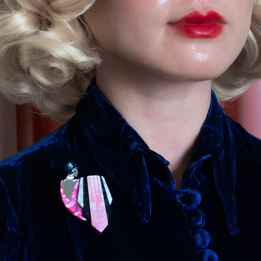 Flamingo Diva Brooch  -  Erstwilder  -  Quirky Resin and Enamel Accessories