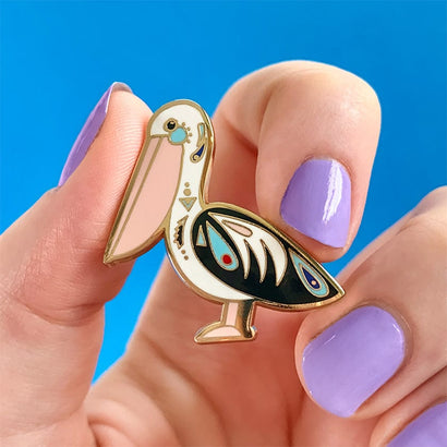 The Perceptive Pelican Enamel Pin  -  Erstwilder  -  Quirky Resin and Enamel Accessories
