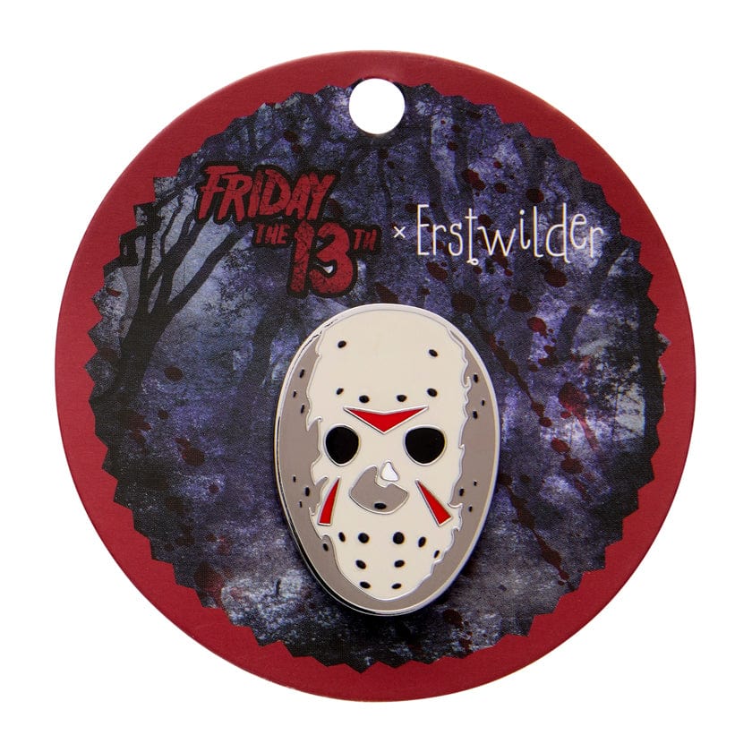 Jason Voorhees Mask Enamel Pin  -  Erstwilder  -  Quirky Resin and Enamel Accessories