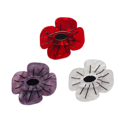 Remembrance Poppy Minis Box  -  Erstwilder  -  Quirky Resin and Enamel Accessories