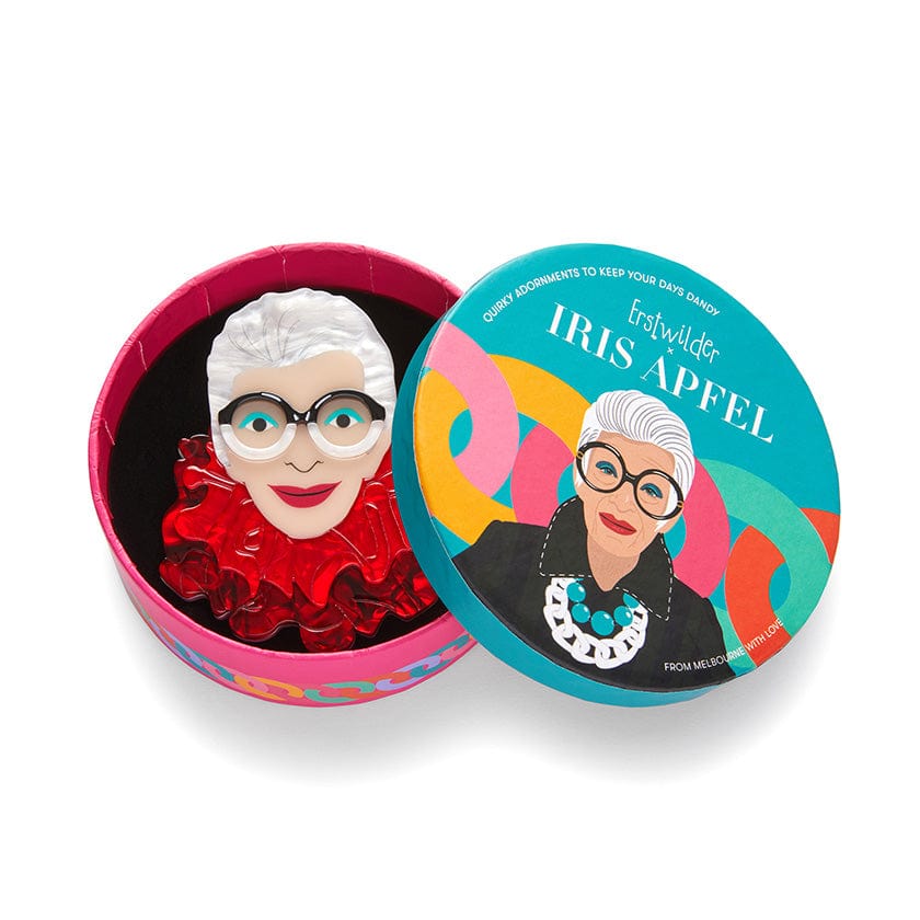 The Face of Style Iris Brooch  -  Erstwilder  -  Quirky Resin and Enamel Accessories