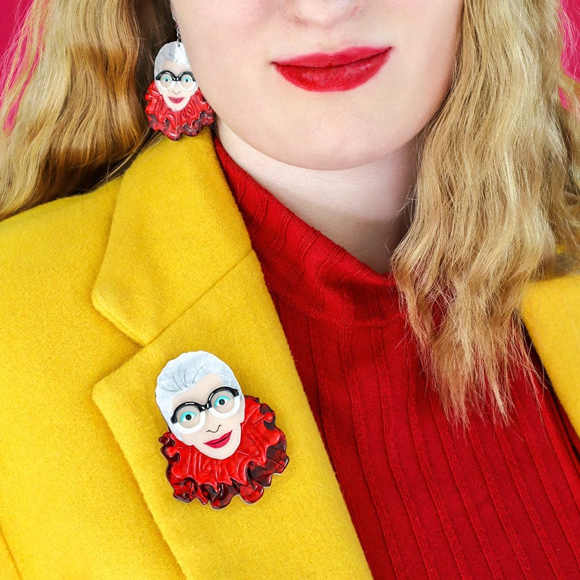 The Face of Style Iris Brooch  -  Erstwilder  -  Quirky Resin and Enamel Accessories