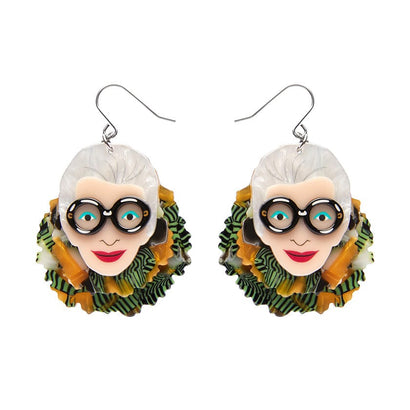 Adorned in Feathers Iris Drop Earrings  -  Erstwilder  -  Quirky Resin and Enamel Accessories