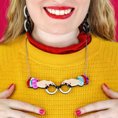 The Face of Style Iris Necklace  -  Erstwilder  -  Quirky Resin and Enamel Accessories