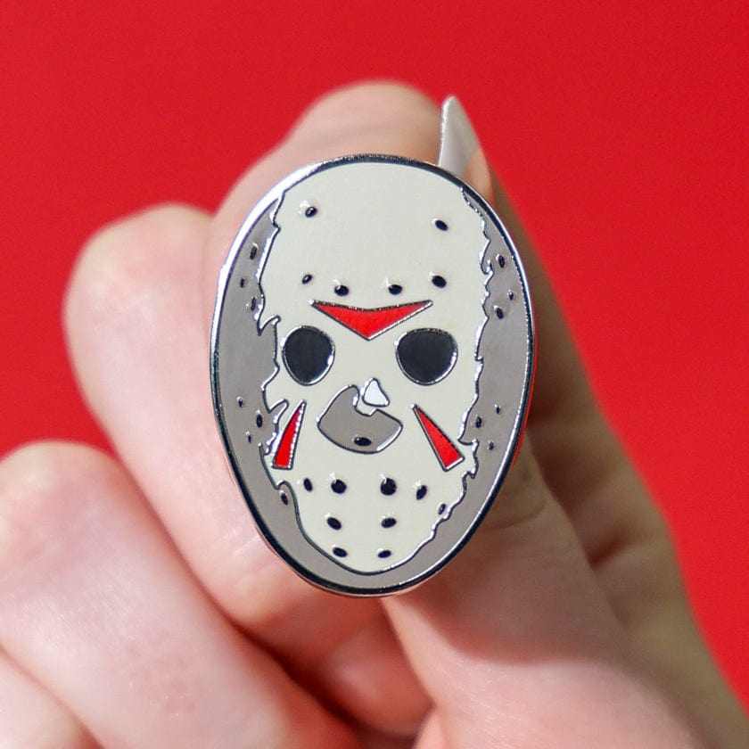 Jason Voorhees Mask Enamel Pin  -  Erstwilder  -  Quirky Resin and Enamel Accessories