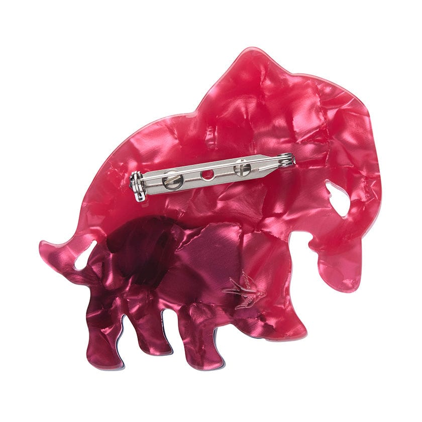 Mother Ella Elephants Brooch  -  Erstwilder  -  Quirky Resin and Enamel Accessories