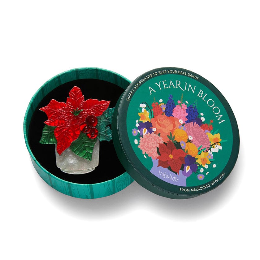 Flower of the Holy Night Brooch  -  Erstwilder  -  Quirky Resin and Enamel Accessories