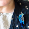 A Budgie Named Chirp Brooch