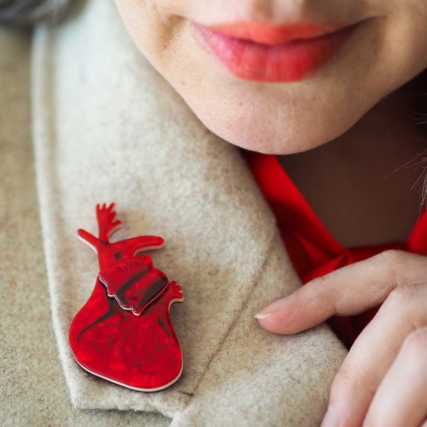 Memory (The Heart) Brooch  -  Erstwilder  -  Quirky Resin and Enamel Accessories