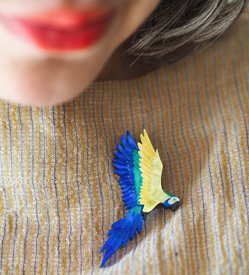 Frida's Parrot Brooch  -  Erstwilder  -  Quirky Resin and Enamel Accessories