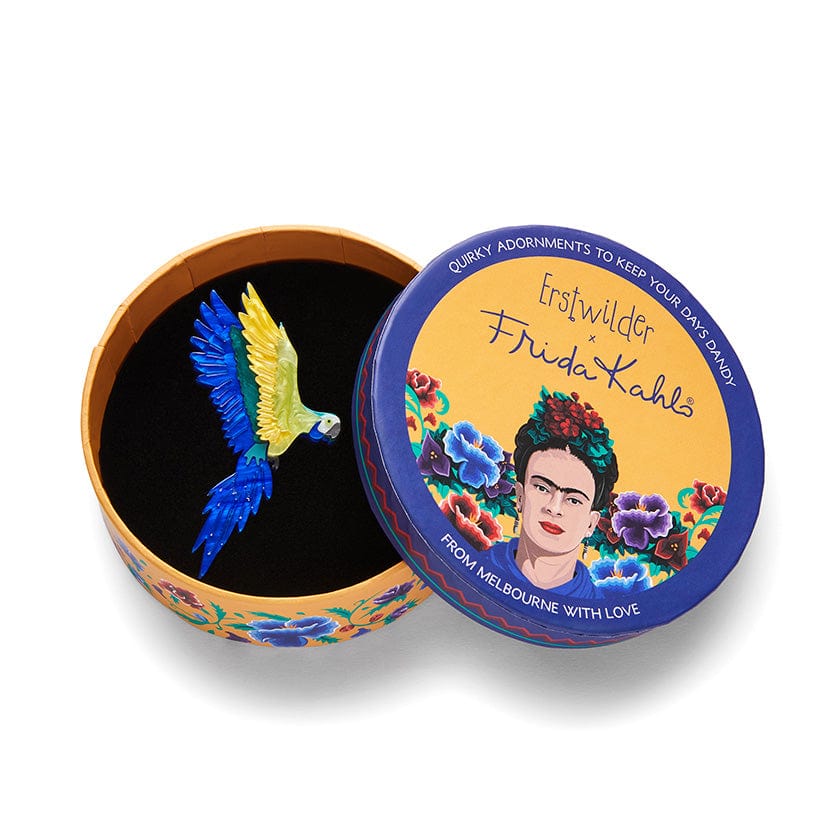Frida's Parrot Brooch  -  Erstwilder  -  Quirky Resin and Enamel Accessories