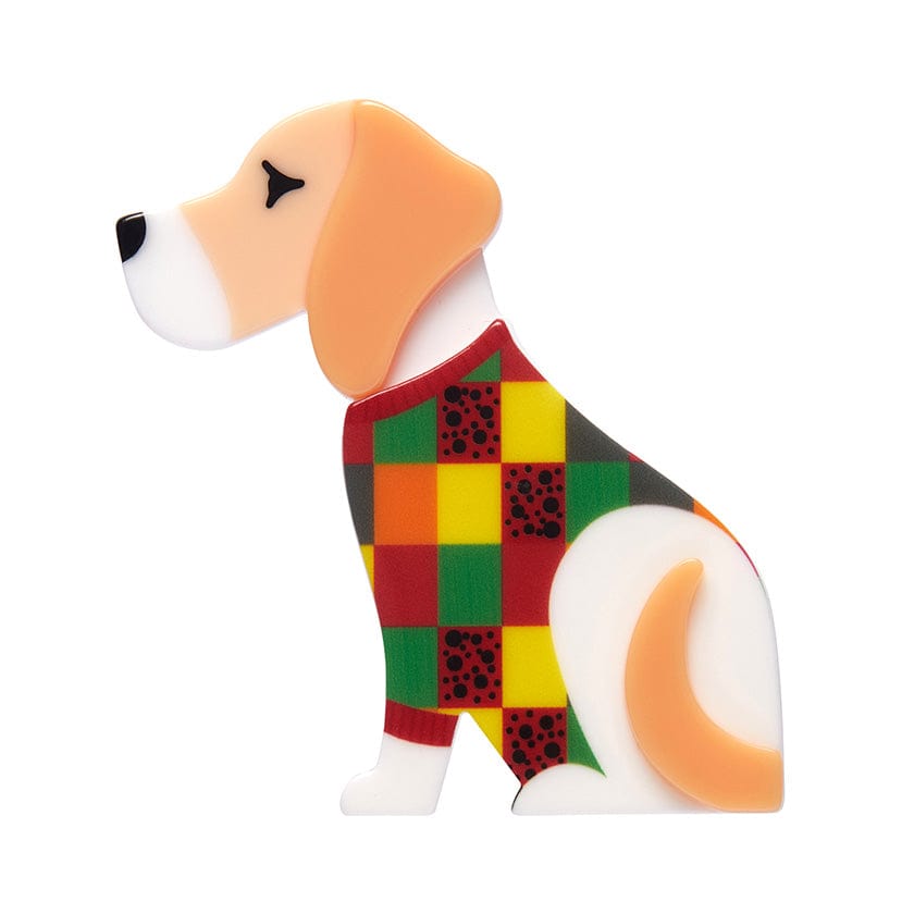 Beatrice Beagle Brooch  -  Erstwilder  -  Quirky Resin and Enamel Accessories