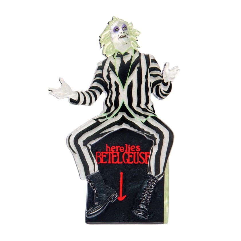 Beetlejuice Brooch  -  Erstwilder  -  Quirky Resin and Enamel Accessories