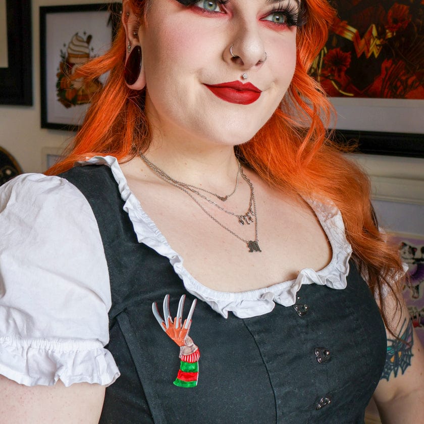 Freddy Krueger Brooch  -  Erstwilder  -  Quirky Resin and Enamel Accessories