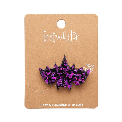 Fang Time Bat Mini Brooch  -  Erstwilder  -  Quirky Resin and Enamel Accessories