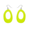 Bold Hoop Solid Drop Earrings - Neon Yellow