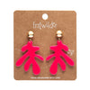 Coral Solid Drop Earrings - Neon Pink