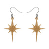 Atomic Star Glitter Drop Earring - Gold
