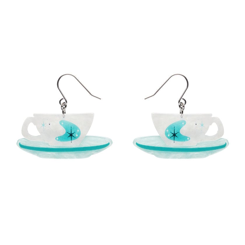 Tea and Sympathy Drop Earrings  -  Erstwilder  -  Quirky Resin and Enamel Accessories