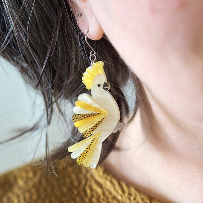 Sunny of the Sulphur Crest Earrings  -  Erstwilder  -  Quirky Resin and Enamel Accessories