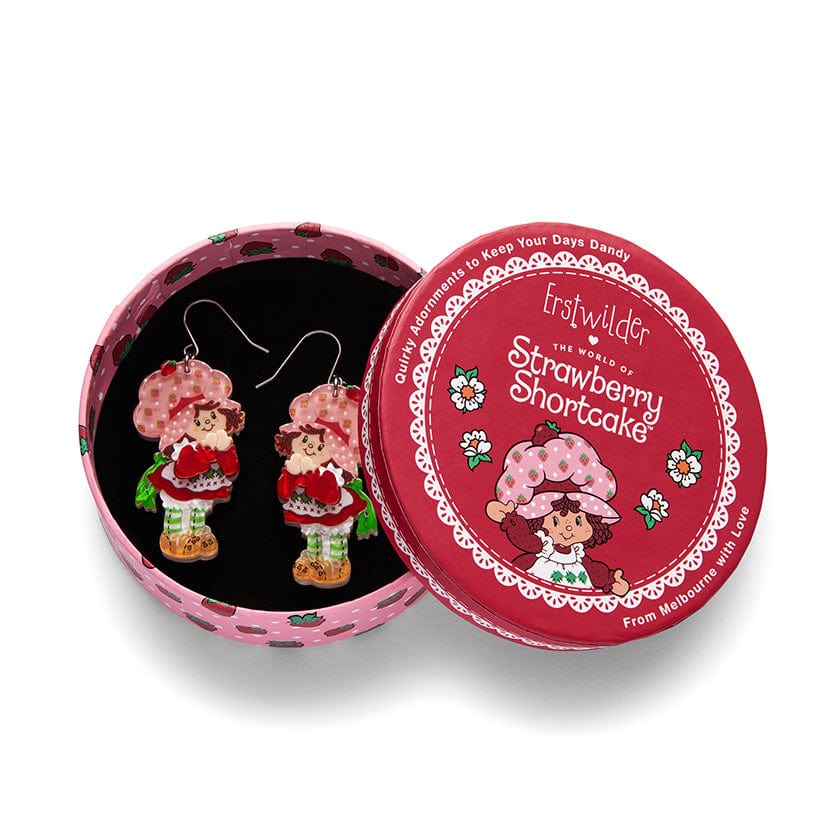 Simple Strawberry Pleasures Drop Earrings  -  Erstwilder  -  Quirky Resin and Enamel Accessories