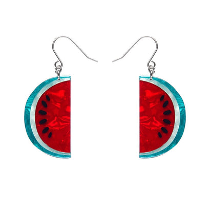 Viva la Vida Watermelons Drop Earrings  -  Erstwilder  -  Quirky Resin and Enamel Accessories