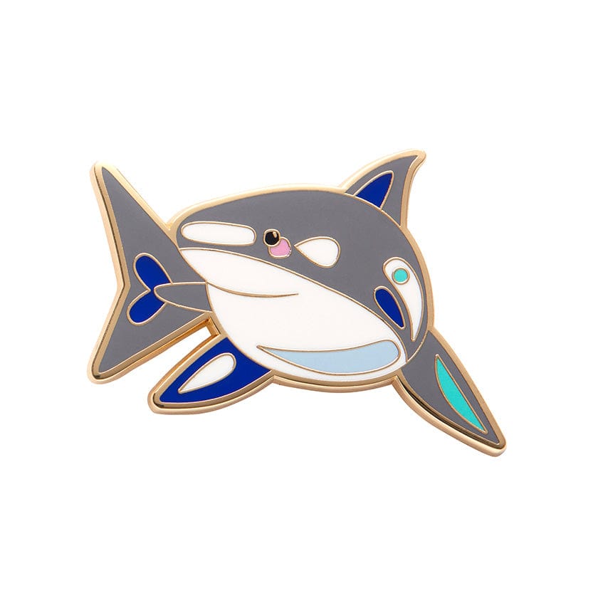 The Guileless Great White Shark Enamel Pin  -  Erstwilder  -  Quirky Resin and Enamel Accessories