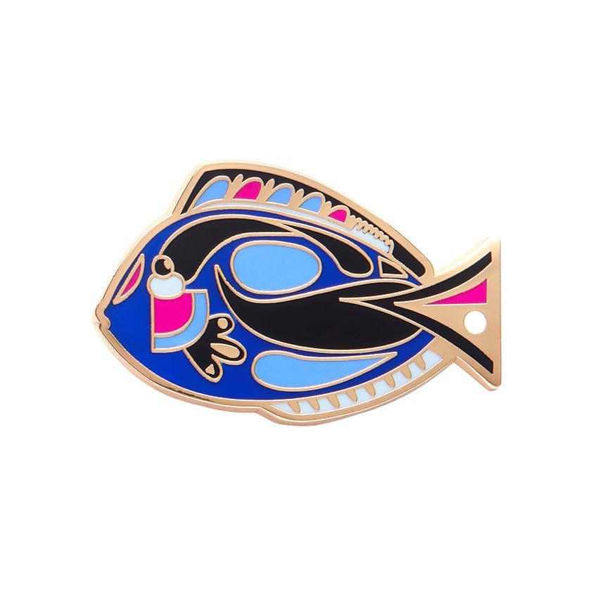 The Sartorial Surgeon Fish Enamel Pin  -  Erstwilder  -  Quirky Resin and Enamel Accessories