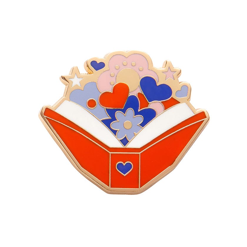 The Book of Love Enamel Pin  -  Erstwilder  -  Quirky Resin and Enamel Accessories