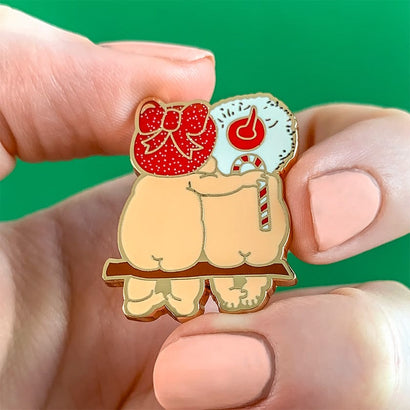 Together for Christmas Enamel Pin  -  Erstwilder  -  Quirky Resin and Enamel Accessories