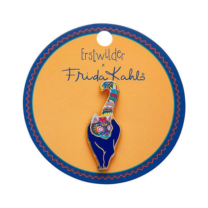 Frida's Cat Enamel Pin  -  Erstwilder  -  Quirky Resin and Enamel Accessories