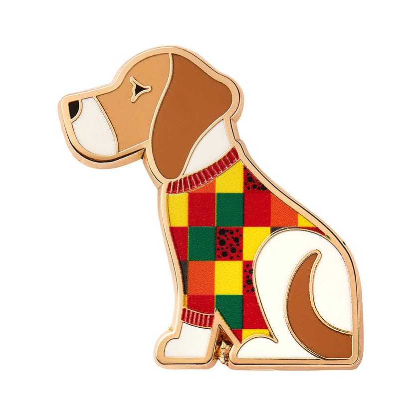 Beatrice Beagle Enamel Pin  -  Erstwilder  -  Quirky Resin and Enamel Accessories