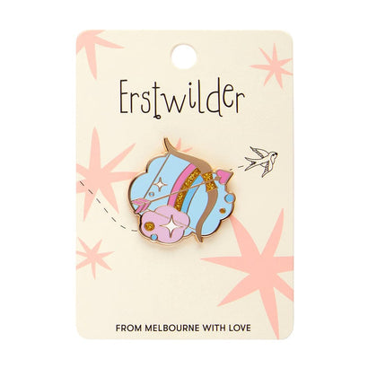 Cupid's Aim Enamel Pin  -  Erstwilder  -  Quirky Resin and Enamel Accessories