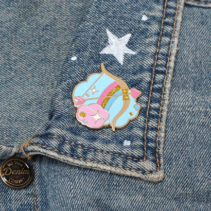 Cupid's Aim Enamel Pin  -  Erstwilder  -  Quirky Resin and Enamel Accessories
