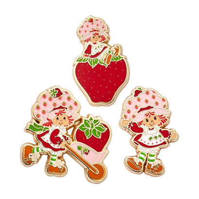 Strawberry Shortcake Enamel Pin Pack - 3 Piece  -  Erstwilder  -  Quirky Resin and Enamel Accessories