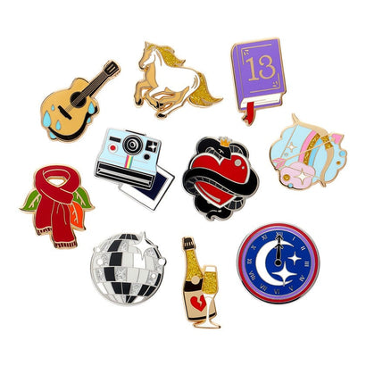 Taylor Swift Enamel Pin Pack - 10 Piece  -  Erstwilder  -  Quirky Resin and Enamel Accessories