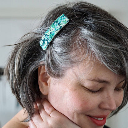 Green Gum Hair Clip Barrette  -  Erstwilder  -  Quirky Resin and Enamel Accessories