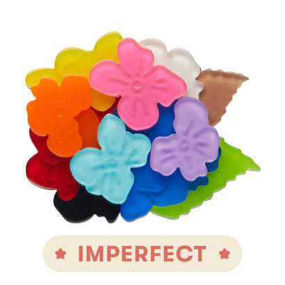 Rainbow Heartfelt Hydrangea Brooch (IMPERFECT)  -  Erstwilder  -  Quirky Resin and Enamel Accessories