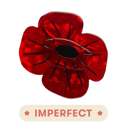 Remembrance Poppy Brooch (IMPERFECT)  -  Erstwilder  -  Quirky Resin and Enamel Accessories