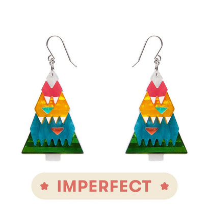 O Christmas Tree Drop Earrings (IMPERFECT)  -  Erstwilder  -  Quirky Resin and Enamel Accessories