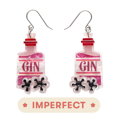 Pink Gin Party Drop Earrings (IMPERFECT)  -  Erstwilder  -  Quirky Resin and Enamel Accessories