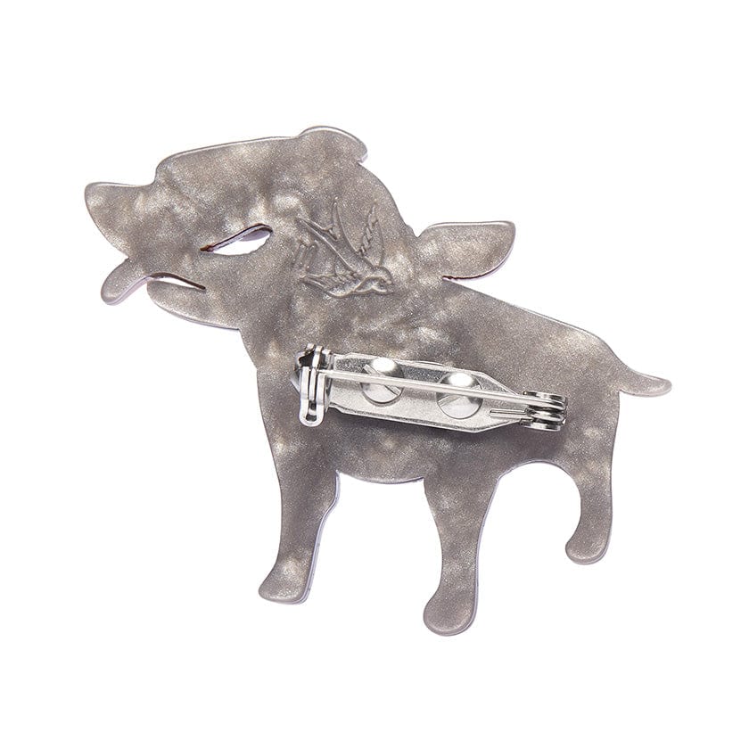 Staffy Stan Mini Brooch  -  Erstwilder  -  Quirky Resin and Enamel Accessories