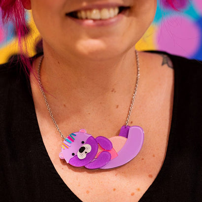 Owen The Otter Necklace  -  Erstwilder  -  Quirky Resin and Enamel Accessories